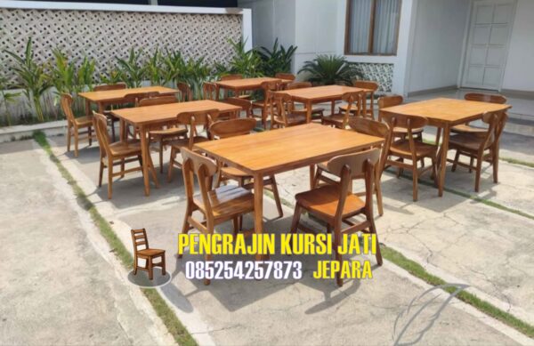 Kursi Set Meja Makan Jati