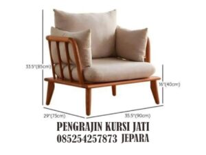 Kursi Sofa Jati Empuk Nyaman dengan Bantalan