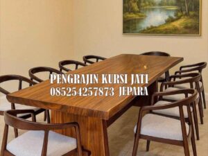 Set Meja Makan Jati Minimalis