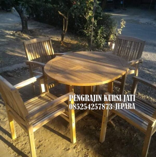 Set Meja Kursi Jati Outdoor Jepara