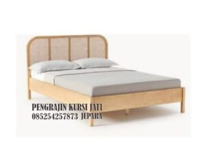 Dipan Jati Minimalis Anyaman Rotan Khas Jepara