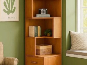 Lemari Sudut Jati Minimalis Elegan Jepara