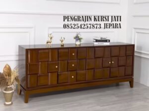 Buffet TV / Credenza Jati Jepara Modern Mewah