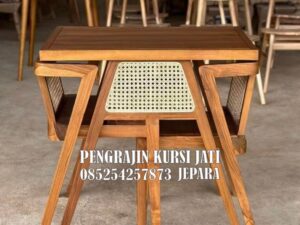 Set Meja Kafe Jati Minimalis Modern