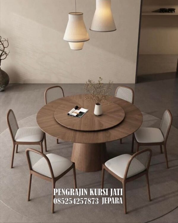 Set Meja Makan Jati Modern Jepara