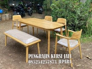 Set Meja Makan Jati Minimalis Jepara