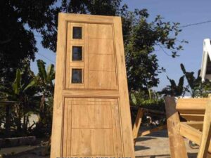 Pintu Kayu Jati Minimalis Kaca