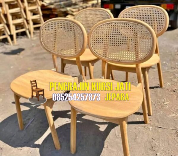 Kursi Kayu Rotan Minimalis