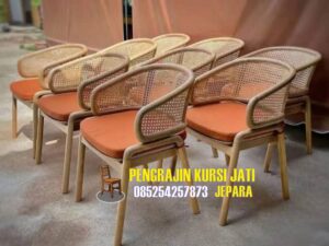 Kursi Jati Rotan Minimalis Modern Jepara