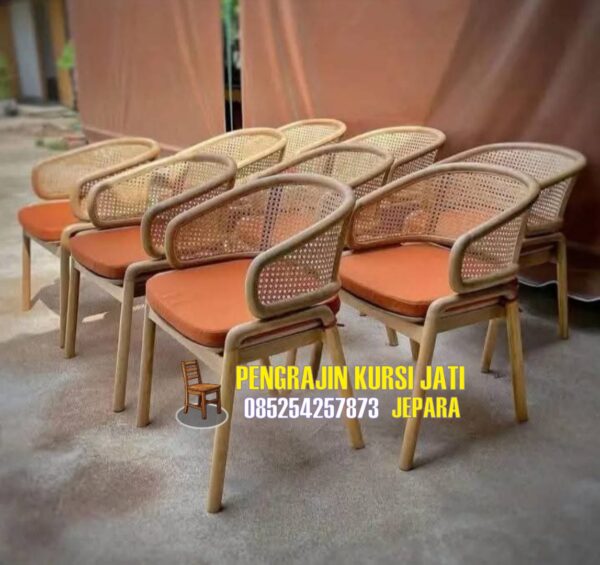 Kursi Jati Rotan Minimalis Modern Jepara