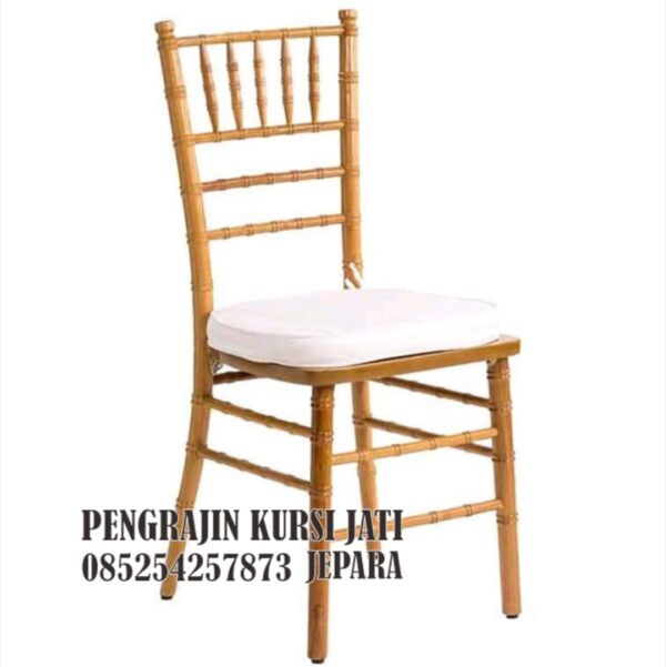 Kursi Tiffany Kayu Jati Elegan untuk Acara dan Interior Berkelas