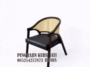 Kursi Jati Anyaman Rotan Modern