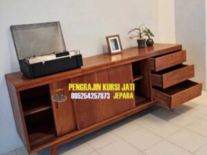 Bufet Jati Minimalis Modern