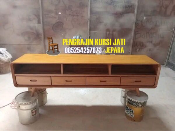 Meja TV Jati Minimalis Modern