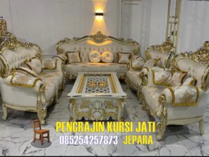 Set Sofa Tamu Mewah Ukiran Jepara