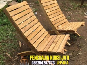 Kursi Teras Santai Kayu Jati Natural